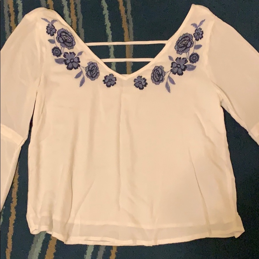 Hollister Embroidered Top